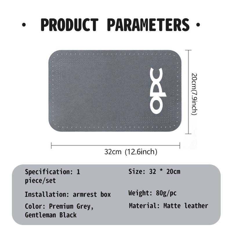 AAHB1 For Opel Car Badge Center Console Protection Pad Anti-slip Mat Elbow Support Accessories OPC Astra J H G K Insignia Corsa D B E