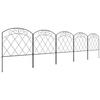 3m Decorative Metal Garden Fence - Diamond and Swirl Pattern