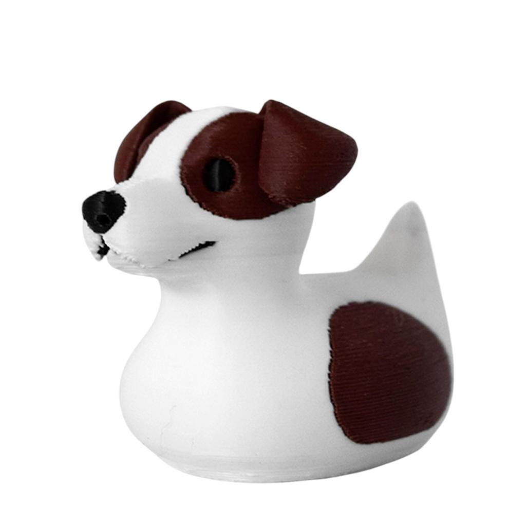 Adorno Creativo de Patito Lindo y Jack Russell Terrier de Simulación Impreso en 3D