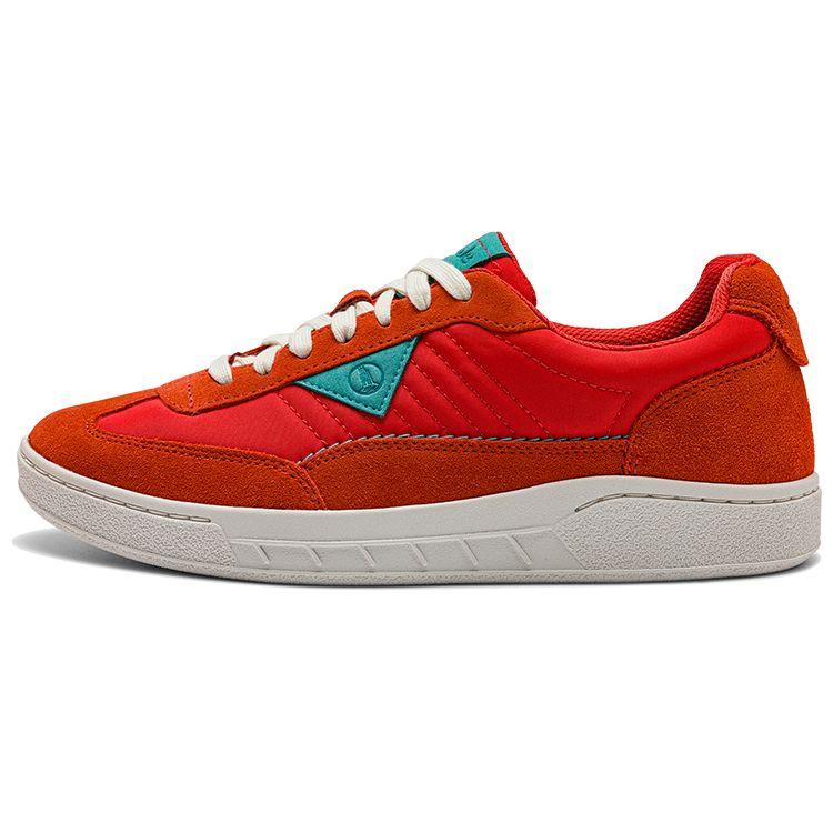 Clarks Art Series Cow Split Leather Fabric Retro Fashion Casual Sneakers Men sneakers Pomegranate-Red 261703997