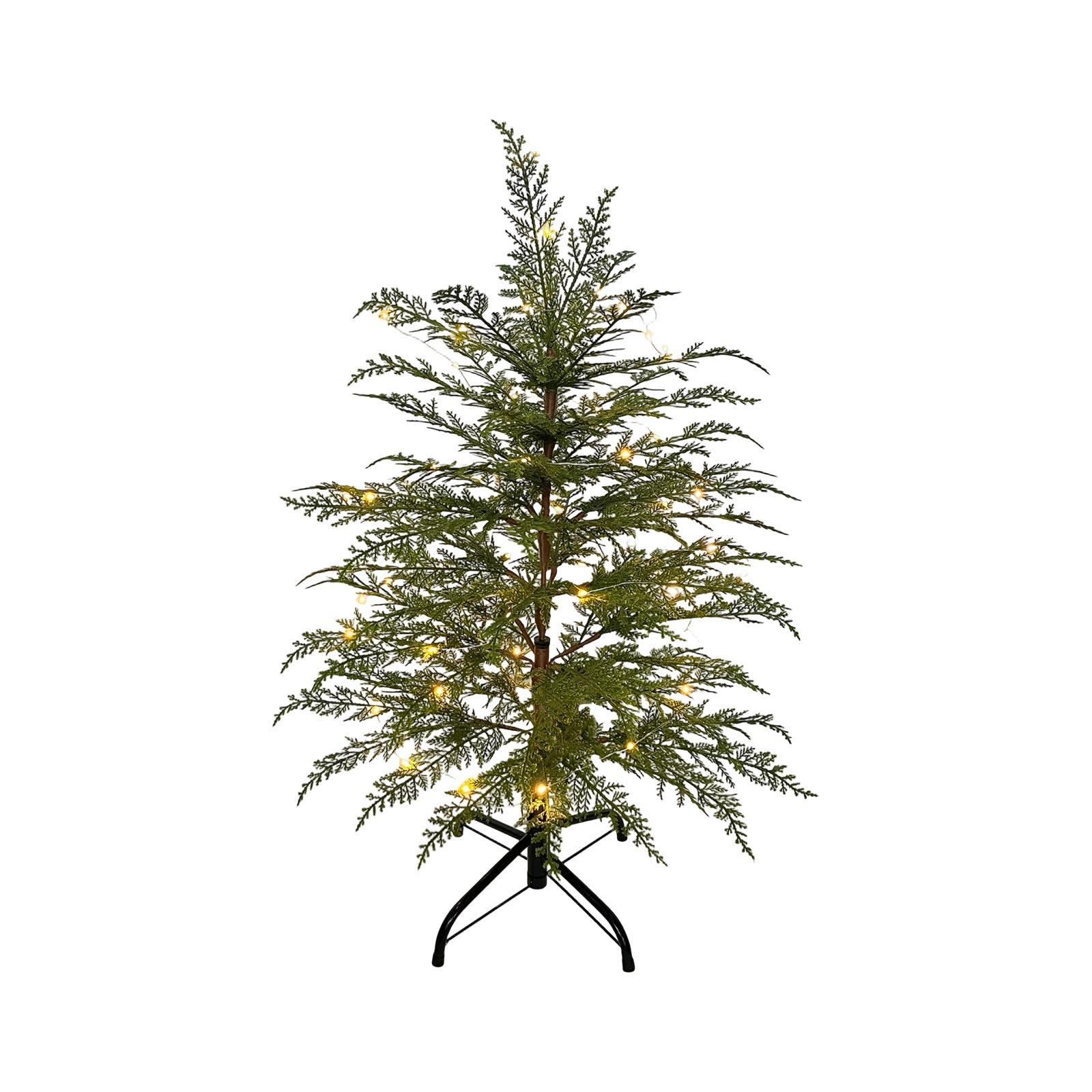 

Christmas Decorations - 4.5ft Pre-Assembled Glitter Christmas Tree - Artificial Christmas Tree With One Size