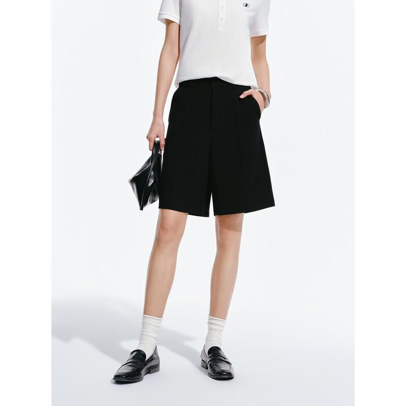 PEACEBIRD Women's High-Waist Wide-Leg Casual Shorts