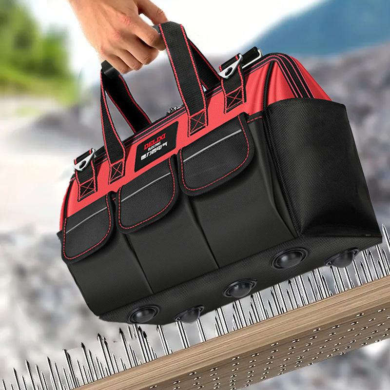 Borsa porta attrezzi elettrici DELIXI, Sacche portaoggetti impermeabili multifunzionali, Adatta per elettricisti, Falegnami, Meccanici d'auto, Proprietari di casa