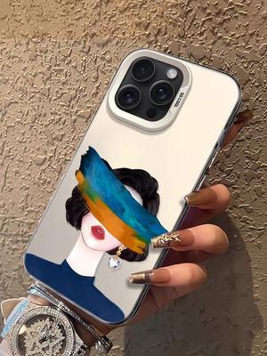 Graffiti Face Covering Girl Phone Case For IPhone 16 15 14 13 12 11 Pro Max Matte Hard Back Cover For Iphone 16 Pro 16E Case