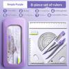 Ruler 8-Piece Set Student-Specific Compass Measuring Angle Ruler Triangle Ruler Ruler Full Set Of Ruler Stationery Gift Package