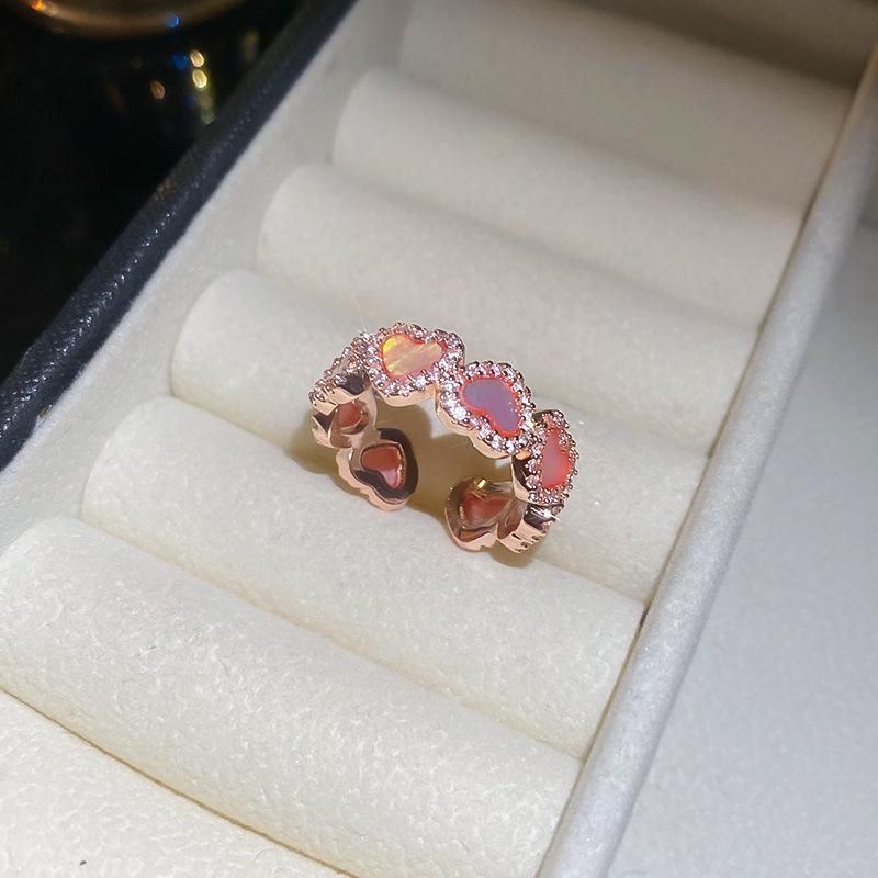 Vintage Palast Blumenring Diamantstil Leichter Luxus Premium Zeigefinger Schmuck
