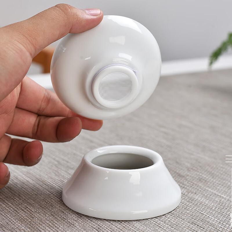 Jinge Dehua White Porcelain Gongfu Tea Set, Qianli Jiangshan Design
