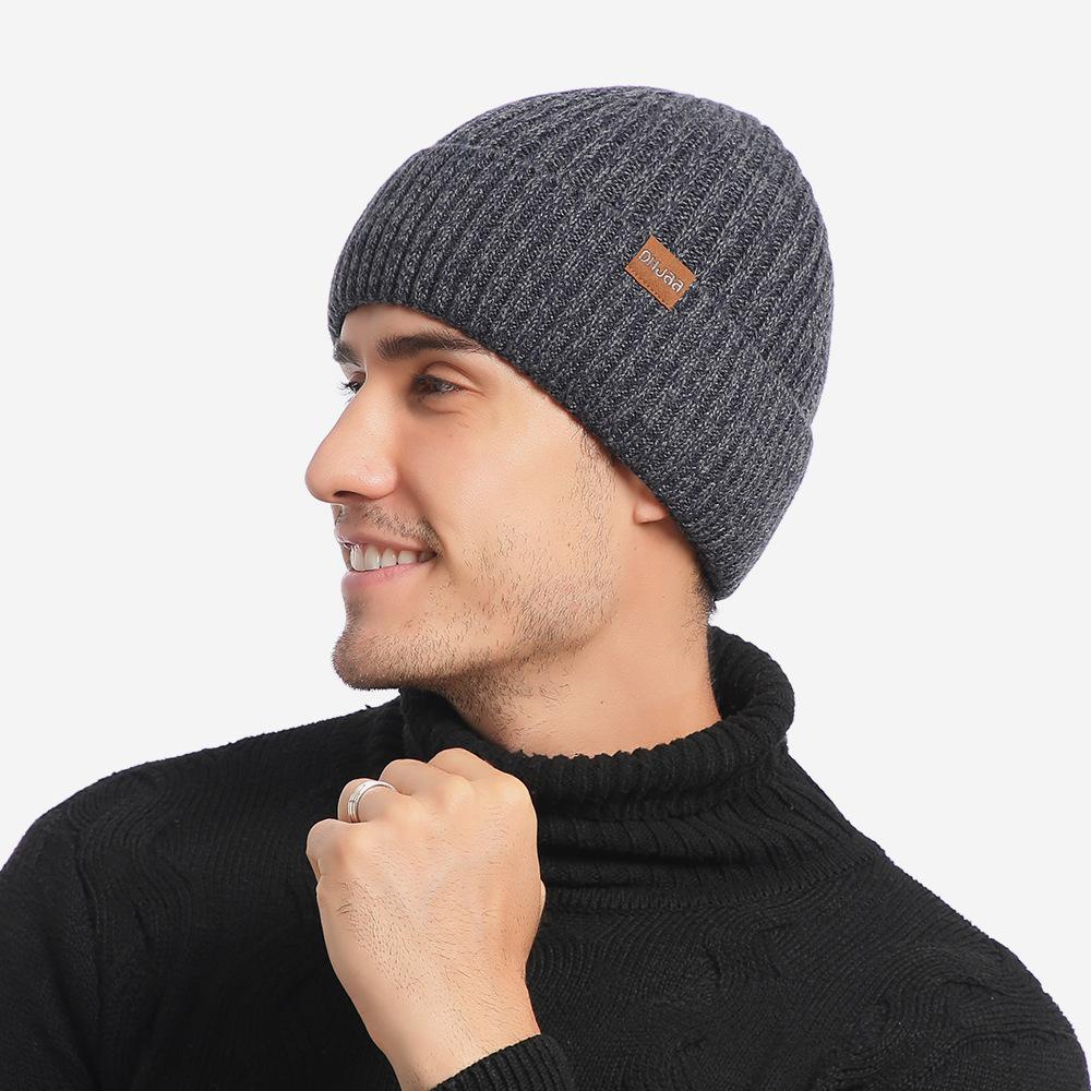 Winter Cross-border Wool Hat Middle-aged and Elderly European and American Knitted Amazon Warm Velvet Hat Spot