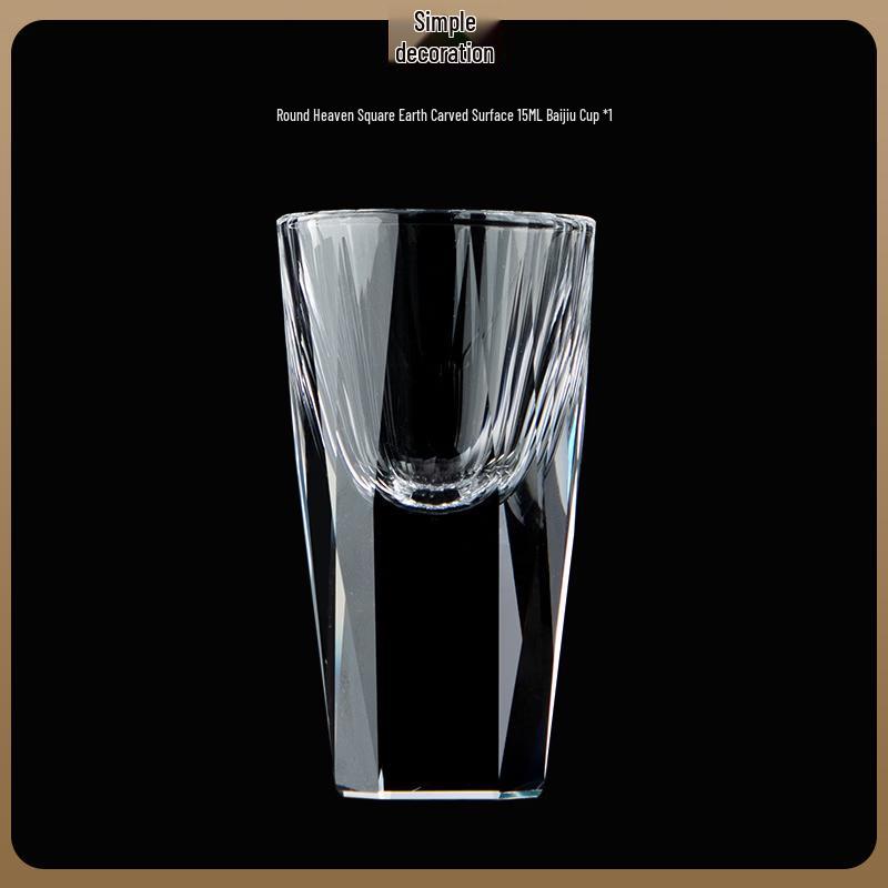 Mingzhanxuan Creative Crystal Faceted 15ml Liquor Cup