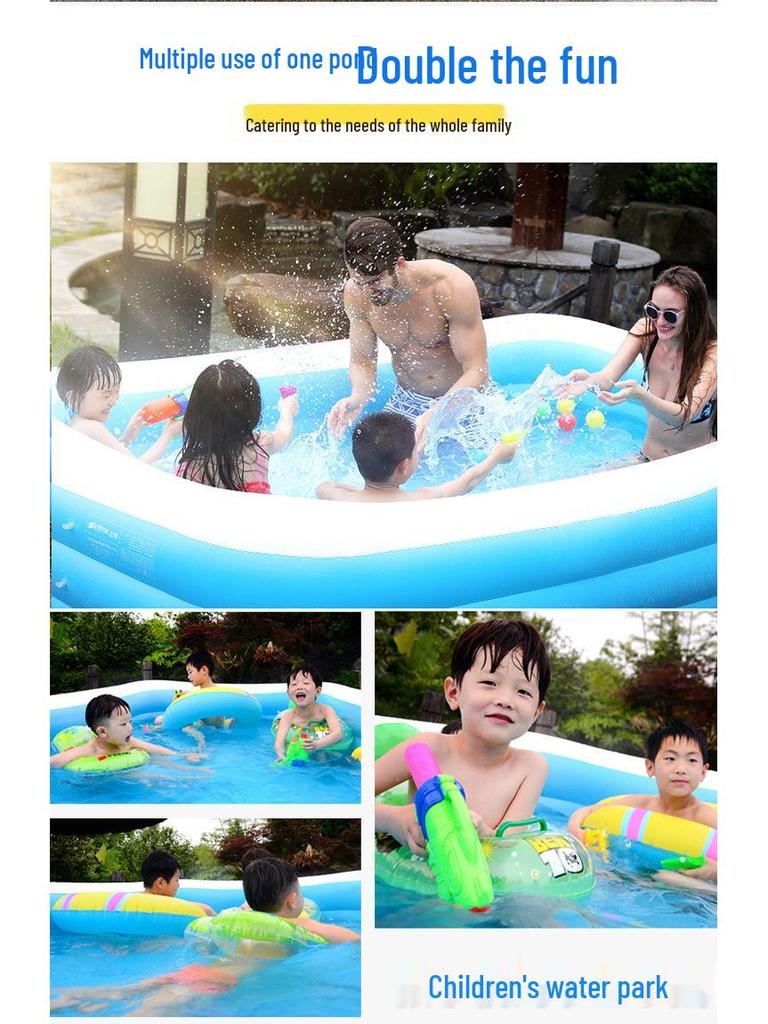 Inflatable PVC Family Swimming Pool - Thickened Outdoor Children's Pool