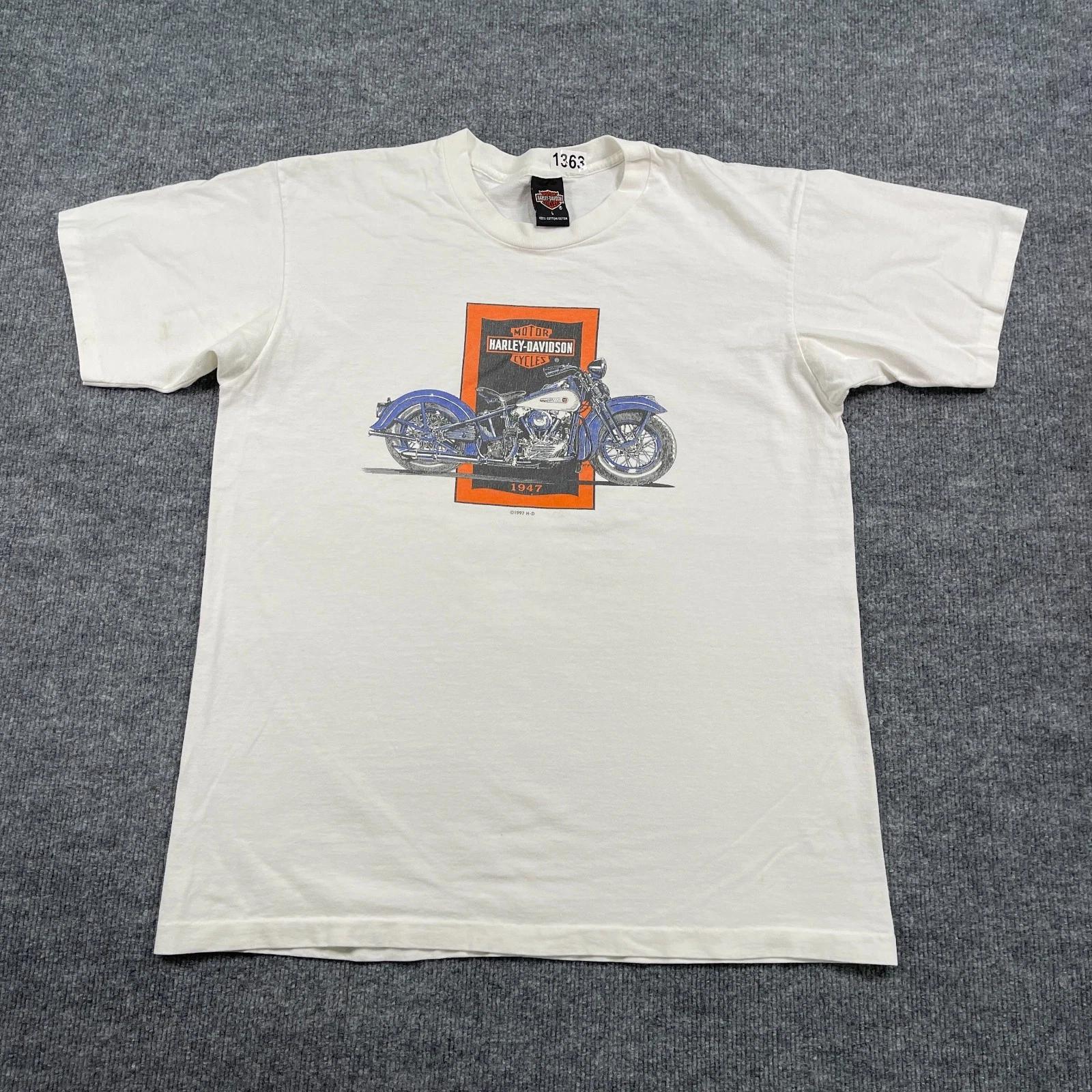 

Vintage 1997 Harley-Davidson Knucklehead Motorcycle Shirt Large 22x27 Salt-Lake 4XL