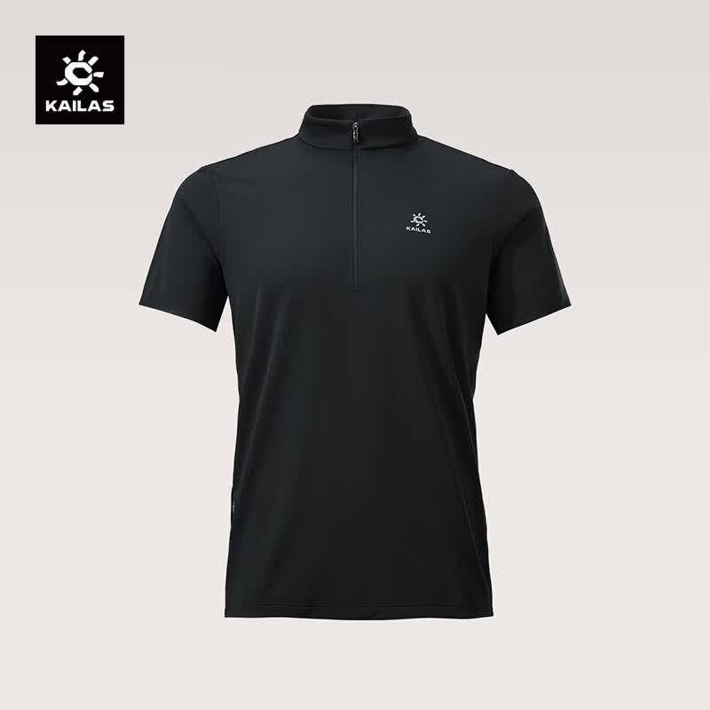 KAILAS Men's Quick-Dry Anti-Odor Half-Placket T-Shirt