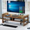 Soporte para monitor Elevador de computadora Organizador de escritorio de madera con estante Diseño ergonómico de gran capacidad de carga Fácil montaje Estante elevado para computadora portátil