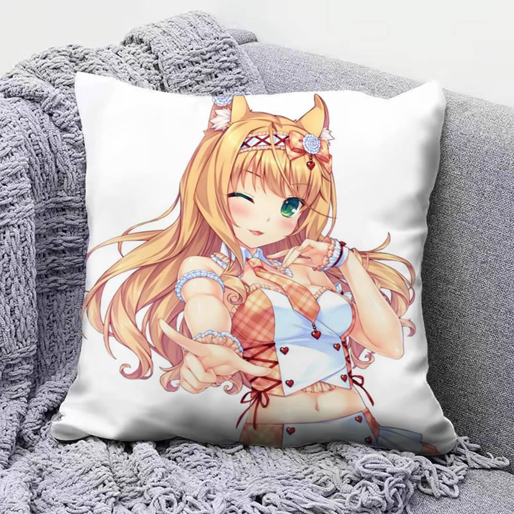 Nekopara Anime Girl Game  Home Sofa Cushion Covers and Aecorative Custom Pillow Covers
