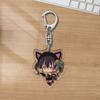 Fire Force Acrylic Cartoon 6cm Anime Pendant Keychains Holder Car Key Chain Key Ring Phone Bag Hanging Jewelry Gifts Accessories