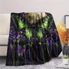 Dark Butterflies  Print Flannel Blanket, High Quality Comfortable for All Seasons, Home Decor, Warmth and Comfort