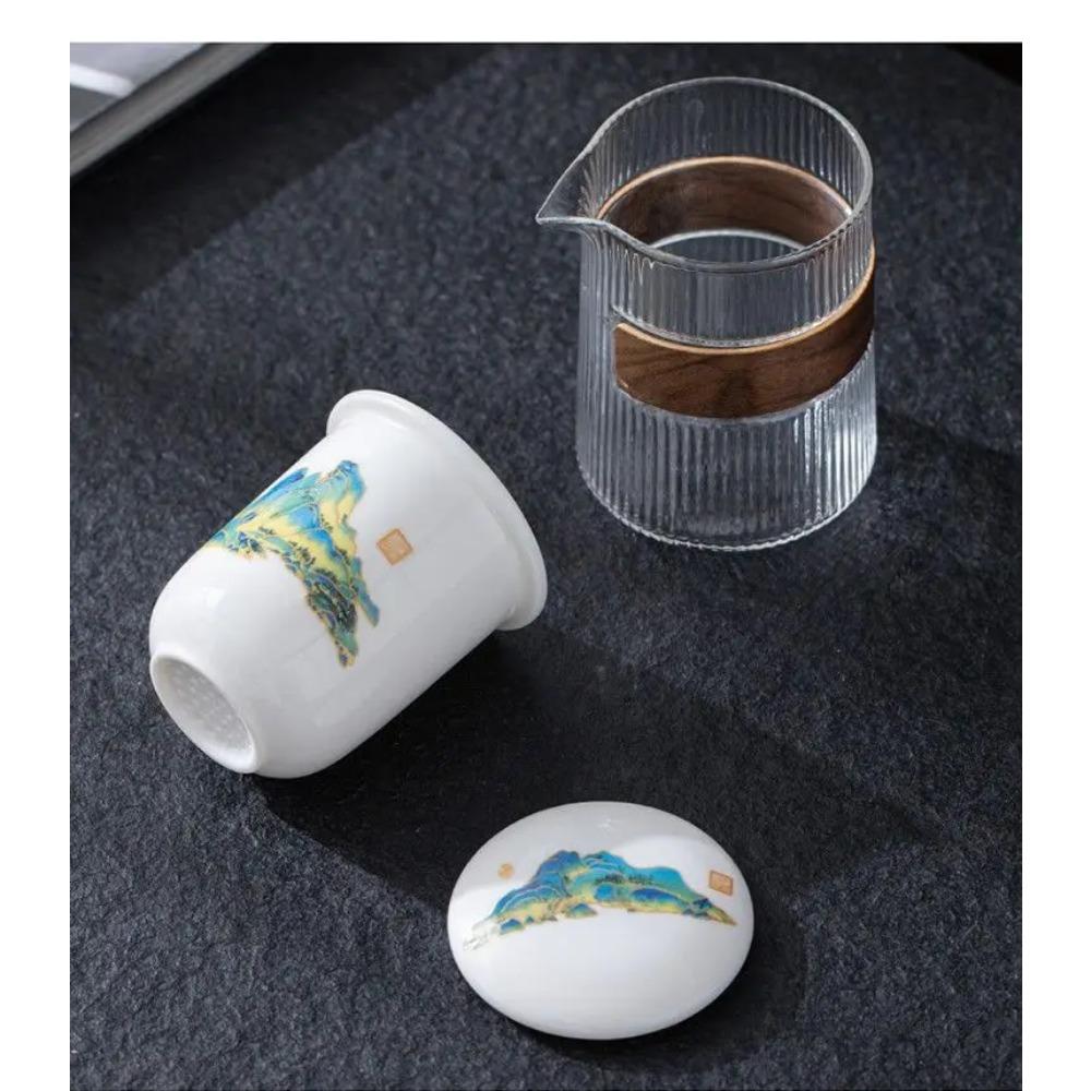 High Grade Chinese Tea Travel Teaset Kungfu Teapot Ceramic Portable Teacup Gaiwan  Teaset Teaware Sets Drinkware Tea of Ceremony