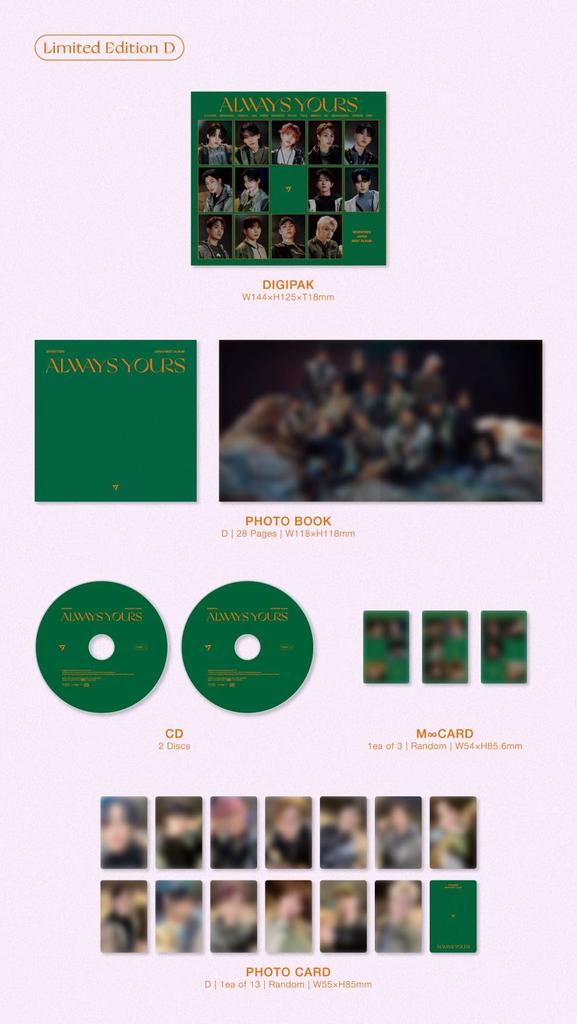 SEVENTEEN JAPAN BESTES ALBUM Press Limited Edition "ALWAYS YOURS" (Erstes D) (2-Disc-Set) (MCARD enthalten)