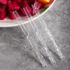 Jiamo Disposable Transparent Fruit Forks