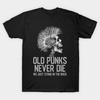 Asijská velikost Bavlněné Unisex Tričko Potisk Trička Old Punks Never Die Tričko Bez Střihu Potisk Běžný Střih