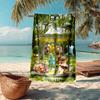 Custom Name Ultra-Soft Beach Towel with In the Night Garden Theme,Ideal for Pool - Camping, Diving - Perfect Travel Essential, Vibrant Beach Towel.