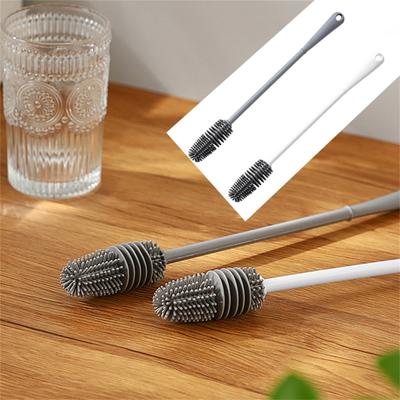Silicone Cup Brush Glass Cleaner Kitchen Cleaning Tool Long Handle Drink Wineglass Bottle Glass Cup Cleaning Brush