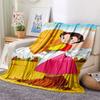 1PC Heidi Alps Cartoon Patterned Flannel Blanket Suitable For All Seasons for Home Decor Warmth and Comfort Gifts Holiday Present