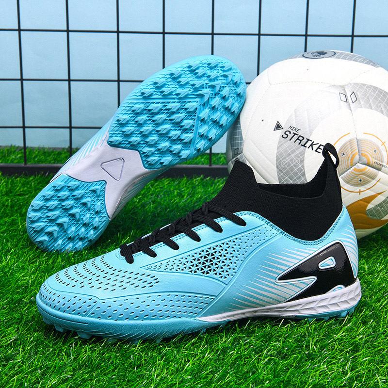 High Top Football Shoes Boys and Girls Teen Students Game Training Shoes TF Shredded Nails Artificial Football Sneakers