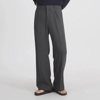 Men's Trendy Wide-Leg Trousers: Versatile Hong Kong Style Loose-Fit for Spring and Autumn.