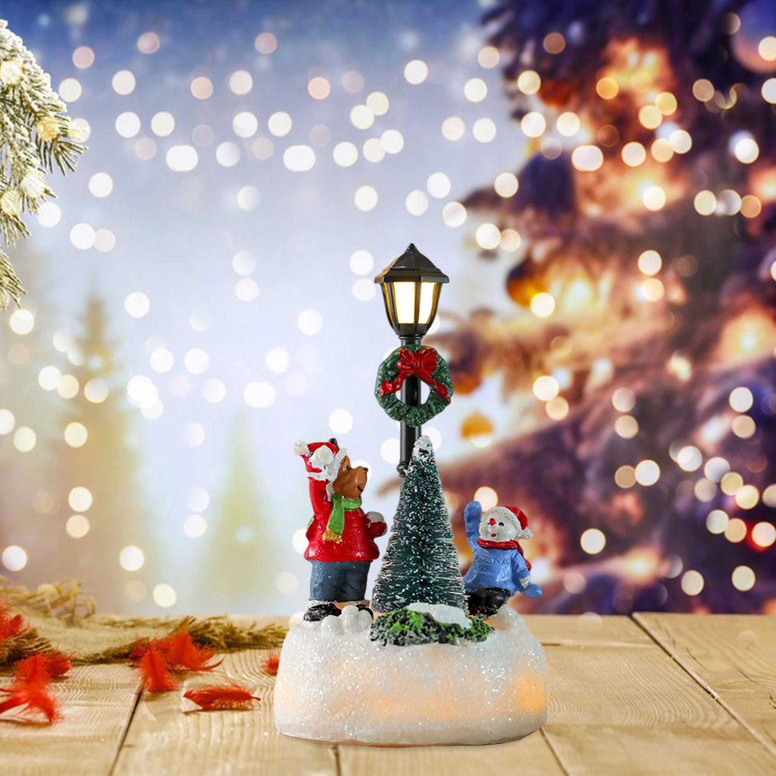 Christmas lamppost figurine, Christmas ornament, decorative resin Christmas