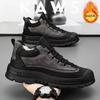 Cotton Shoes Men's Winter New Plush Warm High Top Cotton Boots Fashionable Outdoor Waterproof and Anti Slip Work Boots