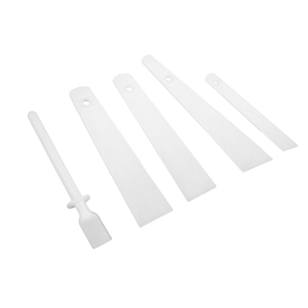 5x Glue Spreaders Painting Scrapers Multifunction Glue Smear Sticks for PU Leather Sewing Card Making Handmade Accessories