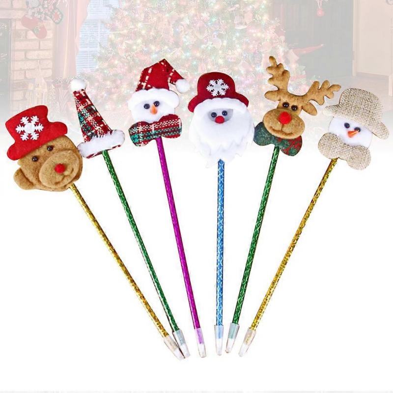 Christmas Ballpoint Pens for Writing Use 12Pcs with Snowman Santa Claus Design
