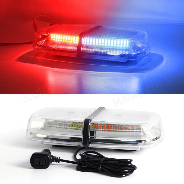 12V 24V Amber Yellow Truck Car Led Strobe Roof Lights Becaon Police Emergency Rescue Magnetic Vehicle Ambulance 72SMD