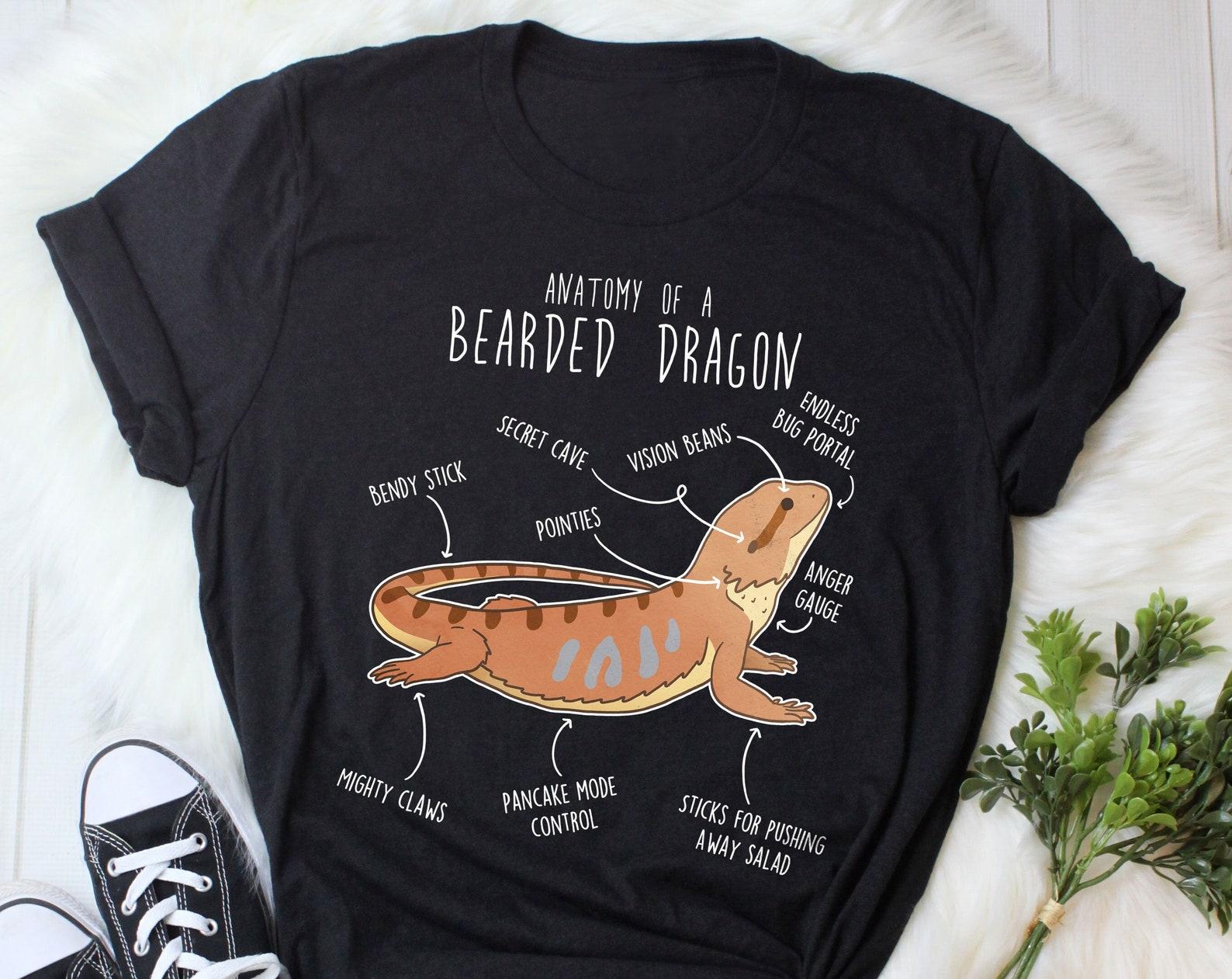 Bearded Dragon Shirt, , Tshirt, Pet Reptile Lover Gift, Funny Lizard T-Shirt, Cute Bearded Dragon Tee Beardie Mom Dad Herpetologist 110