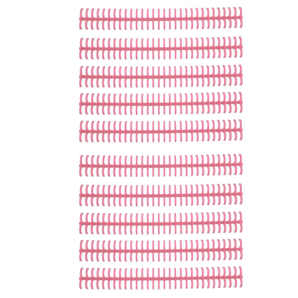 10Pcs Binding Spines Spirals Coils Combs 30 Holes Plastic Strip for Loose Leaf 1Celsius2in Diameter