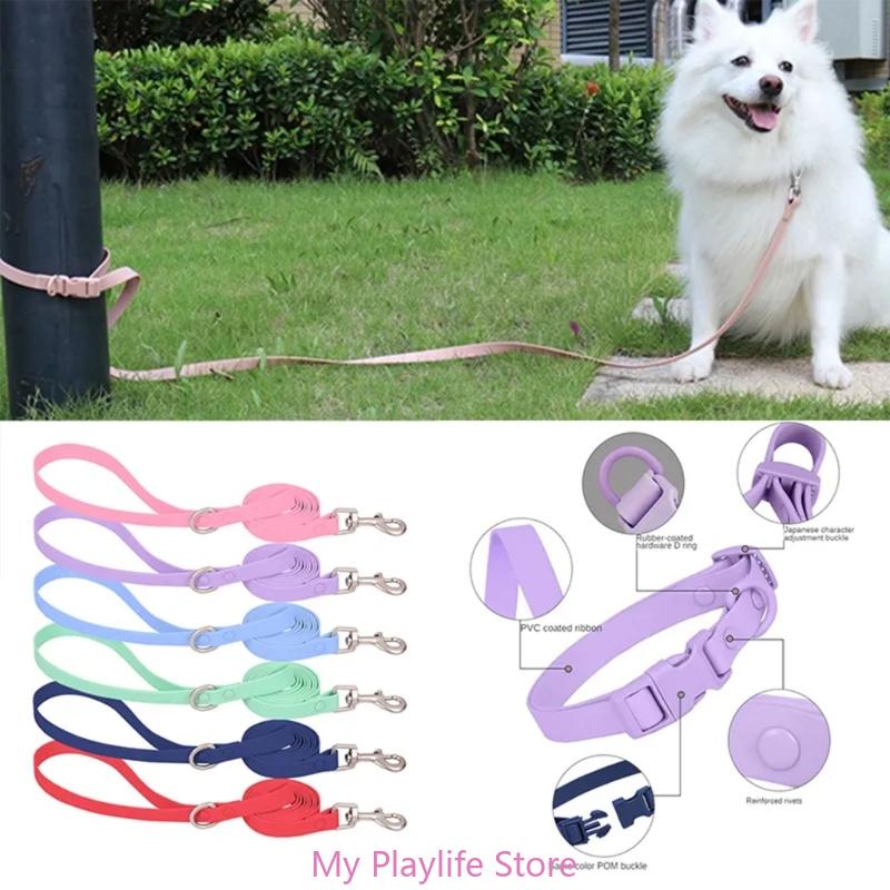 

Outdoor Waterproof Dog Collar Macaron Color Adjustable Collars for Medium Large Dog Walking Training Pet Accessories фиолетовый