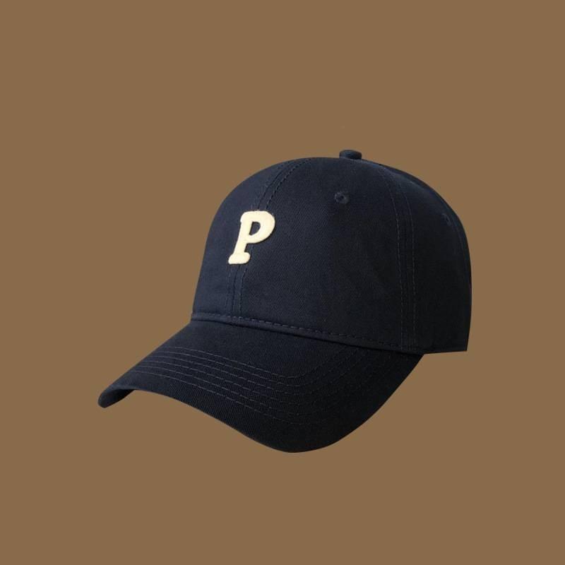 Korean Style Letter Baseball Cap Women Big Head Circumference Cap Simple Soft Top Sun Hat Men