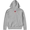 Comme des Garçons PLAY COMME Des GARCONS PLAY SS25 Heart Back Emblem Hooded Zip Up 'Grey' Men's AX-T342-051-2