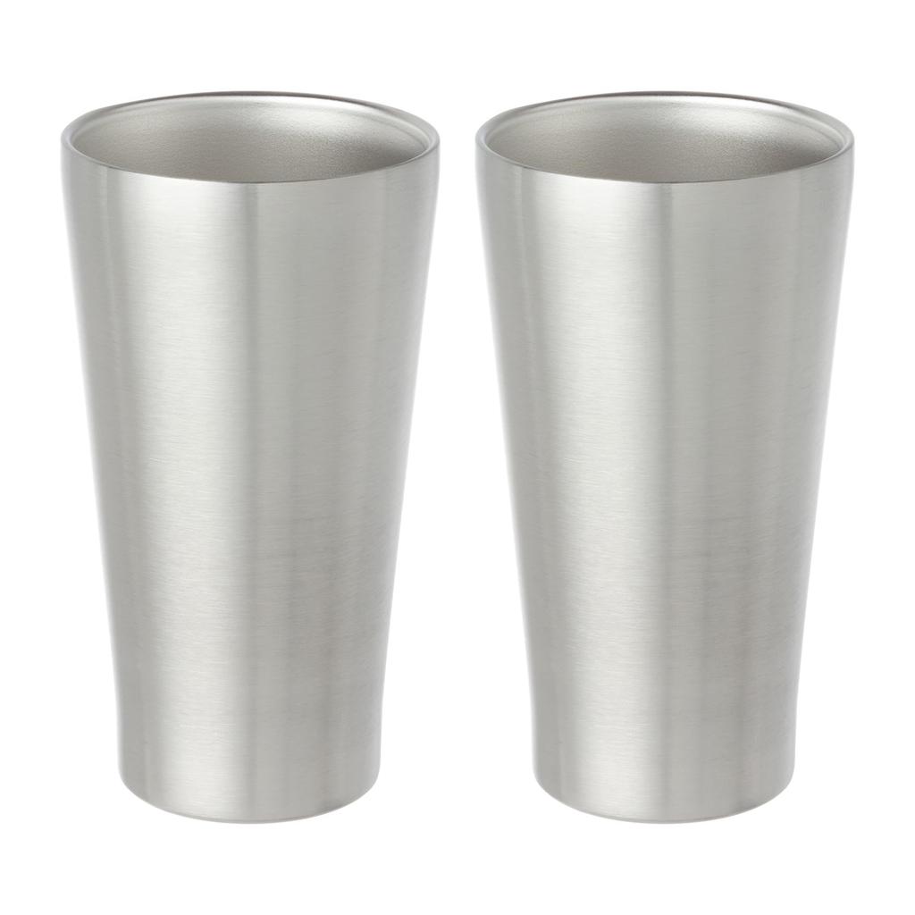Maebata Luxe Pair of Thermo Plain 51218 Tumblers, & Plain, 340ml,
