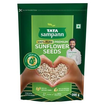 TATA Sampann Semințe pure de floarea soarelui, 200g, bogate în fibre alimentare și proteine, sursă de fier