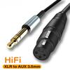 XLR to AUX Adapter 3.5mm Audio Cable 3.5mm Jack to XLR 3-Pin Female Microphone Cannon Cable For Speaker Guitar Mixer AmplifierGood product