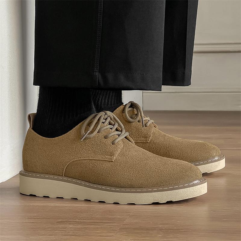 Fashionable Spring and Autumn Business Casual Lace Up Leather Shoes Brand Men's Comfortable Sports Non Slip Sports Casual Shoes