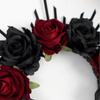 Tiare Halo Rose Gothique Mariée Sombre pour Halloween & Jour des Morts