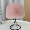 Hot-selling fox hair flat-bottomed hat female autumn and winter thickened fluffy warm ear protection fairy thickened princess hat