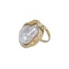 Elegant Irregular Pearl Ring Adjustable Ring Fashion Jewelry Statement Pearl Rings Alloy Texture for Various Occasion