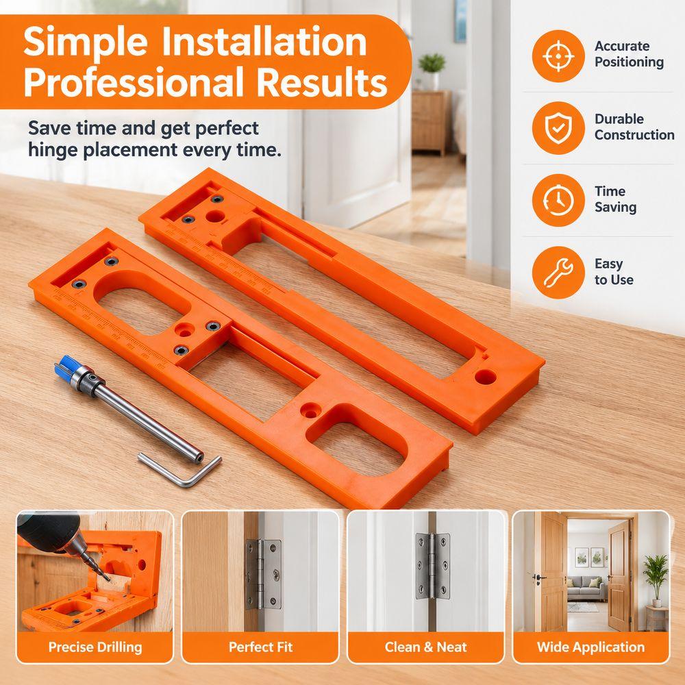 Invisible Hinge Slotting Template 3D Slotting Hinge Router Guide Woodworking