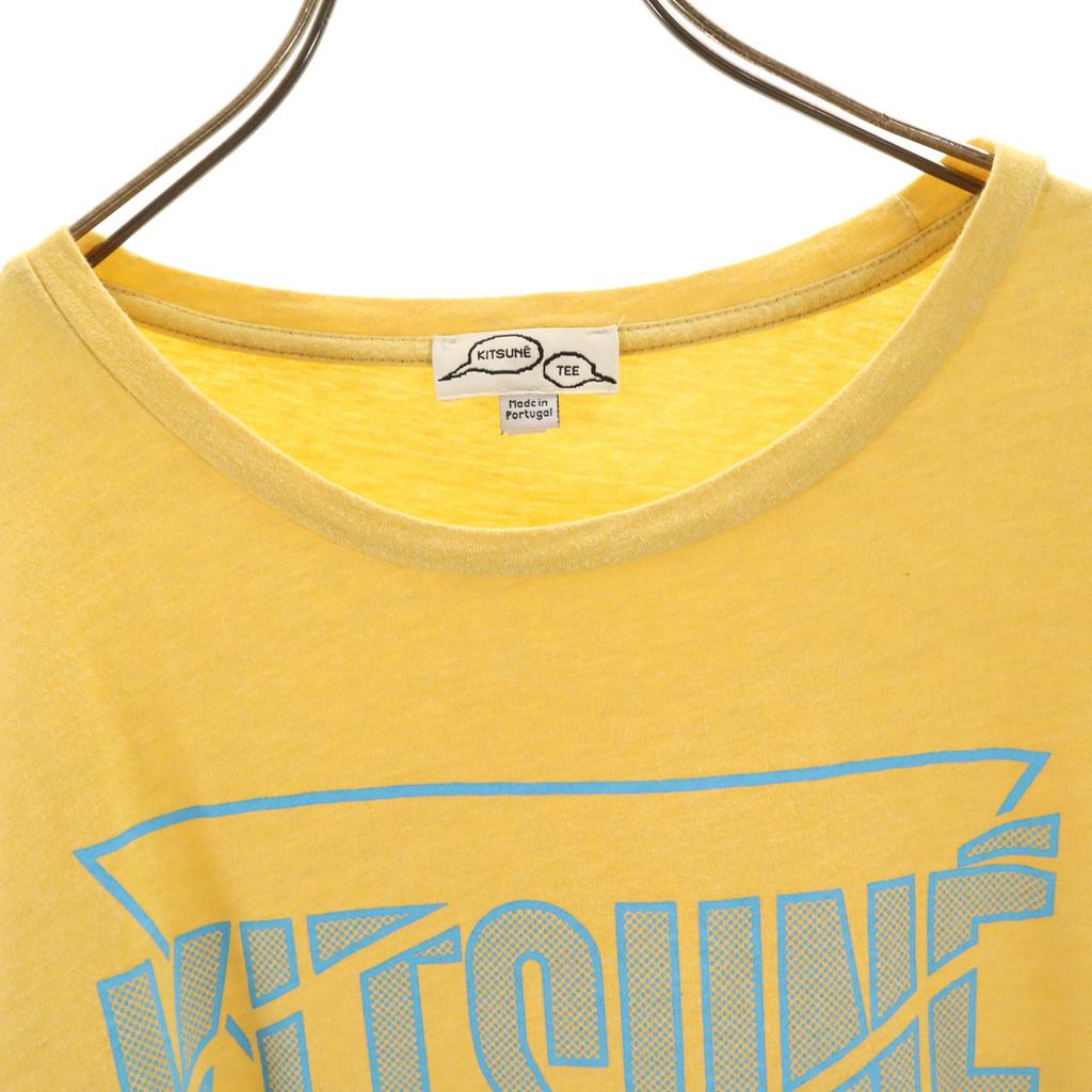 Kitsune' Tee Made in Portugal Short sleeve T-shirt L yellow Men's Used