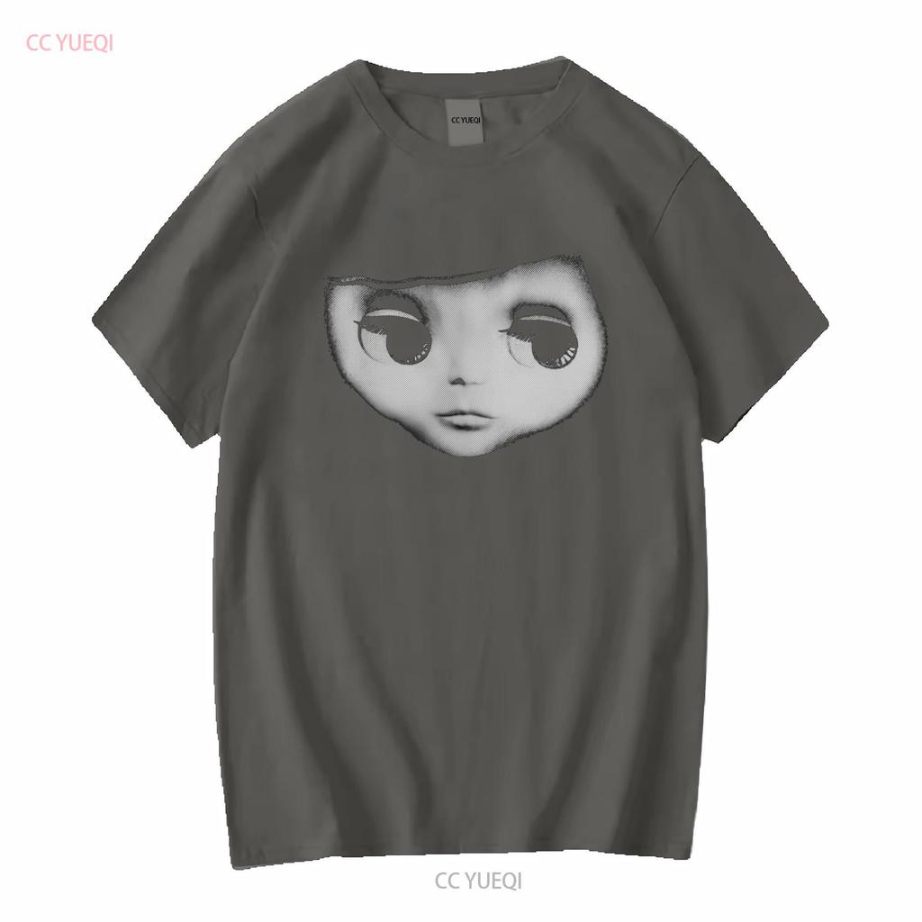 Blythe T-Shirt Puppengesicht Retro Große Augen für Sammler Mod Goth Gothic 60er Jahre Stil Pop Art Blyth 1960er lang- oder kurzärmlig
