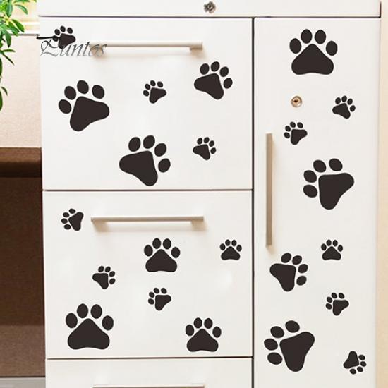 Home Decor 22Pcs/Sheet Dog Paw Prints Removable Wall Sticker Decals Children Home Decor